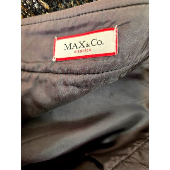 Max & Co Wool Blnd Tweed Mini Skirt Sz 2 Bouclé Button Front Y2K Equestrian Styl - Picture 5 of 10